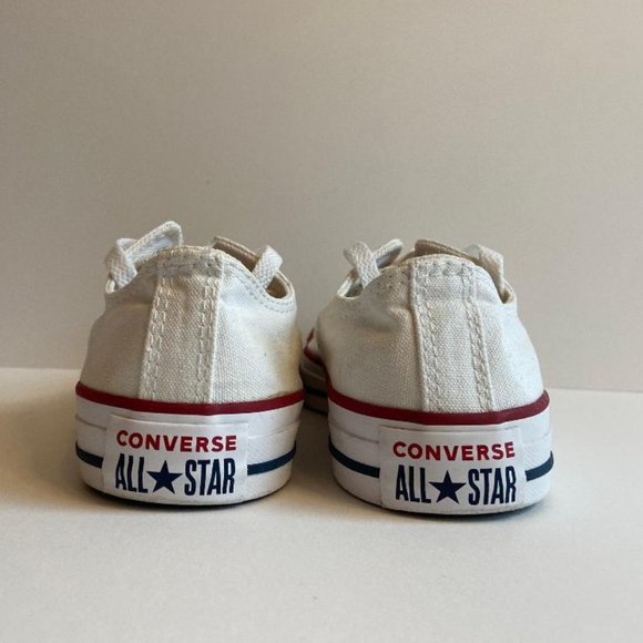 Converse White Sneakers with Red and Blue Stripes - Picture 11 of 16